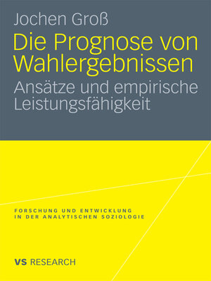 cover image of Die Prognose von Wahlergebnissen